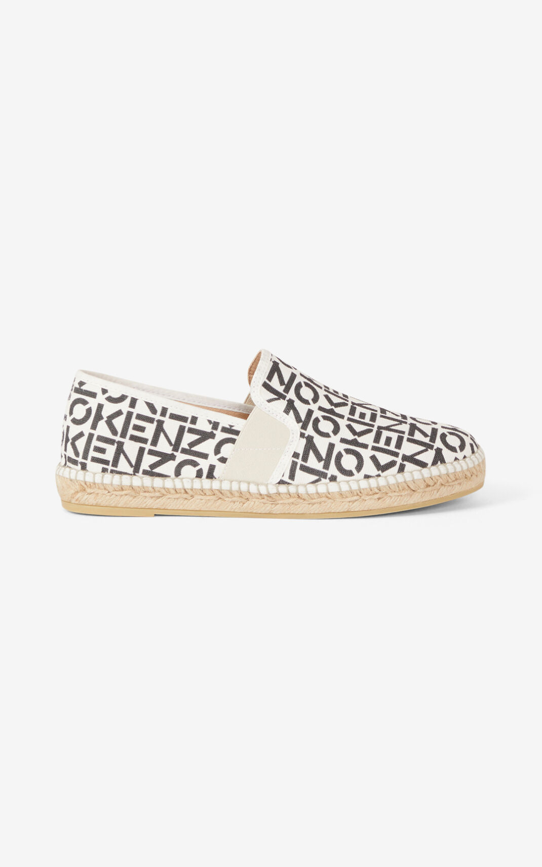 Espadrille Kenzo Sport elasticated monogram Femme Grise | RDLZ-71948